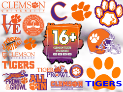 16 Files Clemson Tigers Svg Bundle, Clemson Vector, NCAA Svg