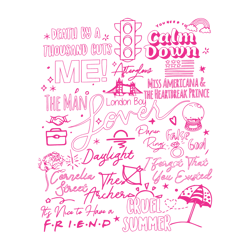 Taylor Swift Tracklist The Eras Tour Svg Cutting Digital File, Taylor Lovers Svg