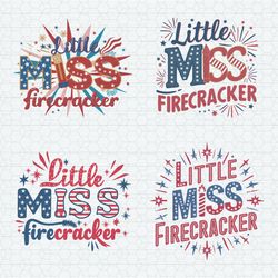 little miss firecracker svg png bundle