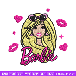 barbie girl logo embroidery, barbie girl logo embroidery, logo design, embroidery file, logo -alex norman