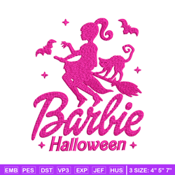 barbie halloween embroidery, barbie halloween embroidery, logo design, embroidery file, logo shirt