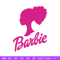 barbie logo and her embroidery, barbie logo embroidery, logo design, embroidery file, logo shirt