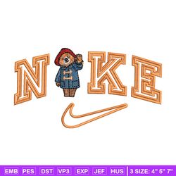 nike x bear embroidery design, bear embroidery, nike design, embroidery shirt, embroidery file