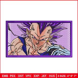 vegeta ego box embroidery design, dragonball embroidery, anime design, embroidery shirt,embroidery file