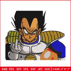 vegeta saiyan embroidery design, dragonball embroidery, anime design, embroidery shirt, embroidery file, digital downloa