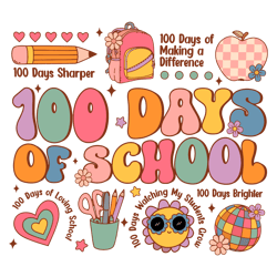 Teacher 100 Days Of School 100 Days Sharper SVG