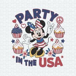 patriotic minnie party in the usa svg