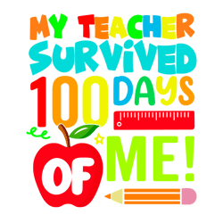 My Teacher Survived 100 Days Of Me SVG