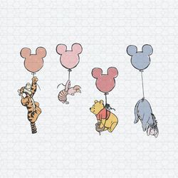Winnie The Pooh And Friends Balloons SVG