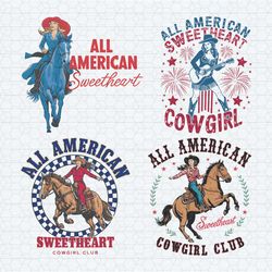 american sweetheart happy 4th of july svg png bundle