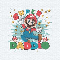 funny super daddio mario cartoon svg