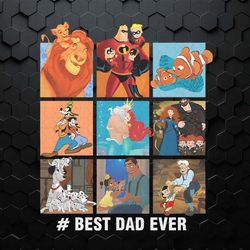 retro best dad ever disney family png