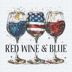 retro red wine and blue 4th of july png