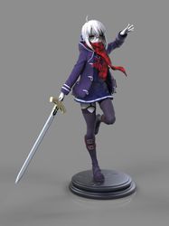 mysterious fate printed statue, mysterious heroine x figure