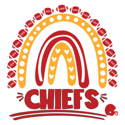 Football Rainbow Chiefs Helmet SVG