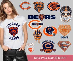 chicago bears bundle sport svg, chicago bears svg, chicago bears logo, chicago bears baseball