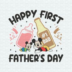 Happy First Fathers Day Mickey And Baby Disney SVG