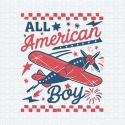 funny july fourth all american boy svg