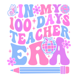 Retro In My 100 Days Teacher Era SVG