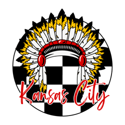 Kansas City Checkerboard Football SVG