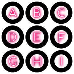 26 english alphabet instagram highlight covers. black and pink letters social media icons. instagram highlight