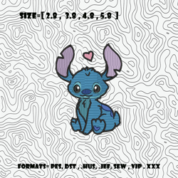 lilo and stitch embroidery design,embroidery design file, anime embroidery design, machine embroidery pattern.