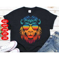 funny colorful lion with glasses svg, trending svg, colorful lion svg, lion svg, lion wears glasses svg, funny lion svg,