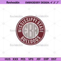 mississippi state bulldogs embroidery design, ncaa embroidery designs, mississippi state bulldogs embroidery instant fil