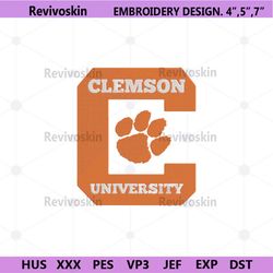 clemson tigers football logo embroidery, clemson tigers embroidery, clemson tigers design file