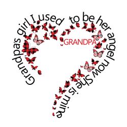 grandpas girl i used to be his angel now he is mine svg, fathers day svg, grandpas girl svg, grandpa niece svg, grandpas