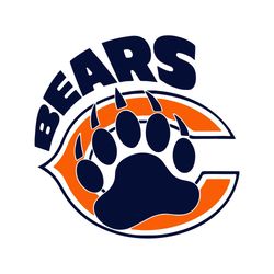 chicago bears paw tiger svg, sport svg, chicago bears svg, bears svg, chicago bears logo, bears clipart, bears lovers, f