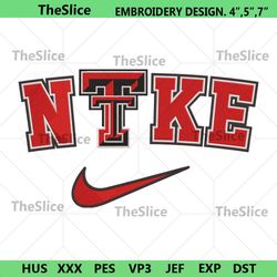 texas tech red raiders nike logo embroidery design download file