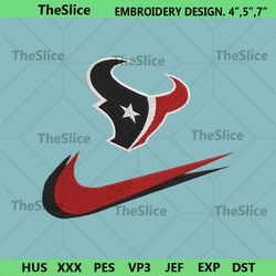 houston texans nike swoosh embroidery design download