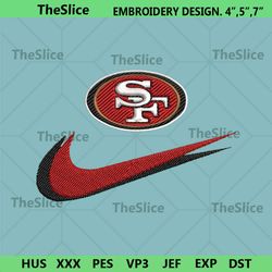san francisco 49ers nike swoosh embroidery design download
