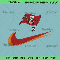 tampa bay buccaneers nike swoosh embroidery design download