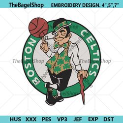 boston celtics logo nba team embroidery design file