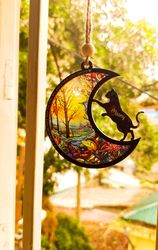 new! loss of pet sympathy gift sun catcher | cat memorial suncatcher| loss of pet sympathy gift | gift for cat lovers