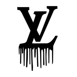 dripping louis vuitton logo svg, luxury brand logo svg