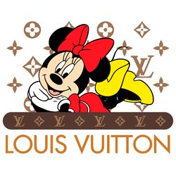 lv minnie mouse logo svg, luxury brand logo svg