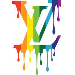 louis vuitton rainbow logo svg, luxury brand logo svg