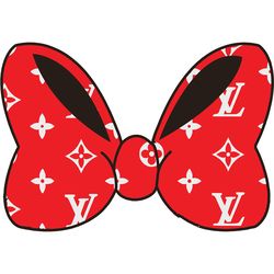 lv red ribbon trending svg, luxury brand logo svg