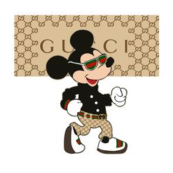 gucci mickey logo trending svg, luxury brand logo svg
