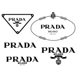 prada logos bundle svg, luxury brand logo svg