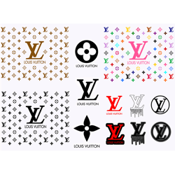 lv logo bundle trending svg, luxury brand logo svg