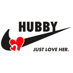 hubby heart just love her logo svg, heart logo svg, brand logo tumbler