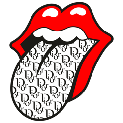 rolling lips dior pattern svg , logo pattern svg, brand logo tumbler