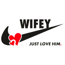 wifey heart just love him logo svg, brand logo tumbler
