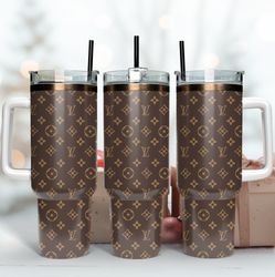 brown lv 40oz tumbler wrap, brand logo tumbler