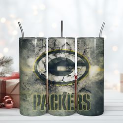 green bay packers 20oz tumbler wrap, football team tumbler