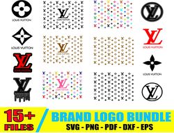 louis vuitton bundle svg, lv logo svg, fashion logo svg, famous brand logo svg